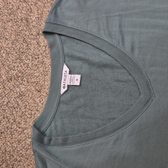 Athleta Sunrise V-Neck Sweatshirt Blue-Gray Size Small EUC - Picture 2 of 7